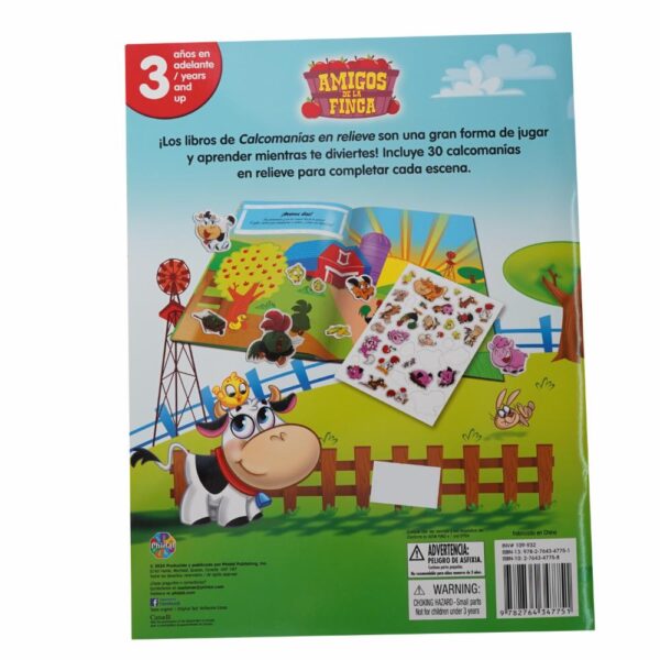 Libros Amigos De La Finca Calcomanías En Relieve PHIDAL 10 Páginas - Imagen 2