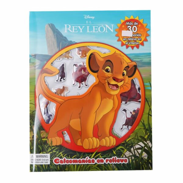 Libros Disney Rey Leon Calcomanías En Relieve DISNEY 24 Páginas - Imagen 2