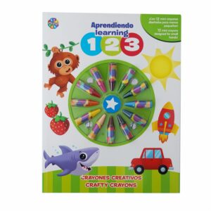 Libro Learning 123 Crayones Creativos Bilingüe MR.BOOKS 12 Páginas