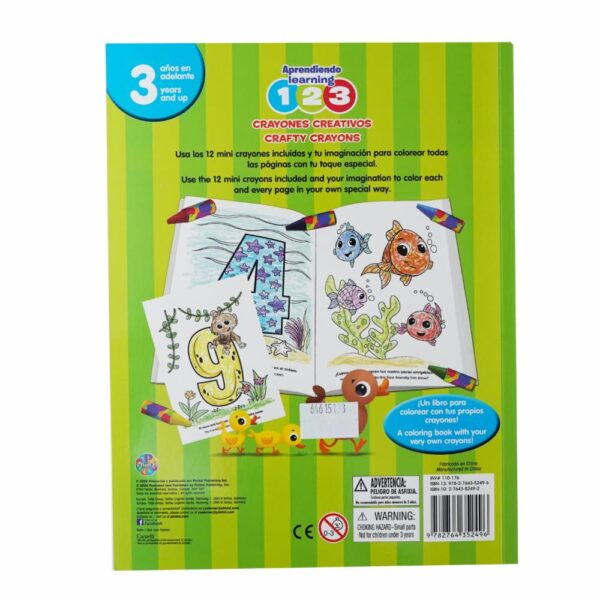 Libro Learning 123 Crayones Creativos Bilingüe MR.BOOKS 12 Páginas - Imagen 2
