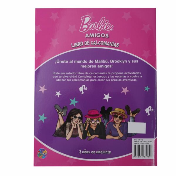 Libros Barbie Amigos Libro De Calcomanía PHIDAL 16 Páginas - Imagen 2