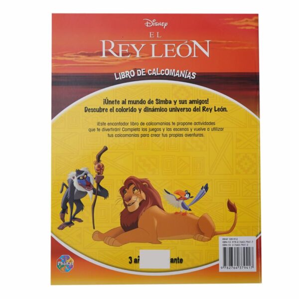 Libros Disney Rey Leon Libro De Calcomanías DISNEY 16 Páginas - Imagen 2