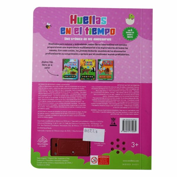 Libro Huellas En El Tiempo + Sonidos SILVER DOLPHIN 10 Páginas - Imagen 2