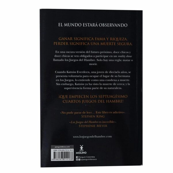 Libro Los Juegos Del Hambre MOLINO 396 Páginas - Imagen 2