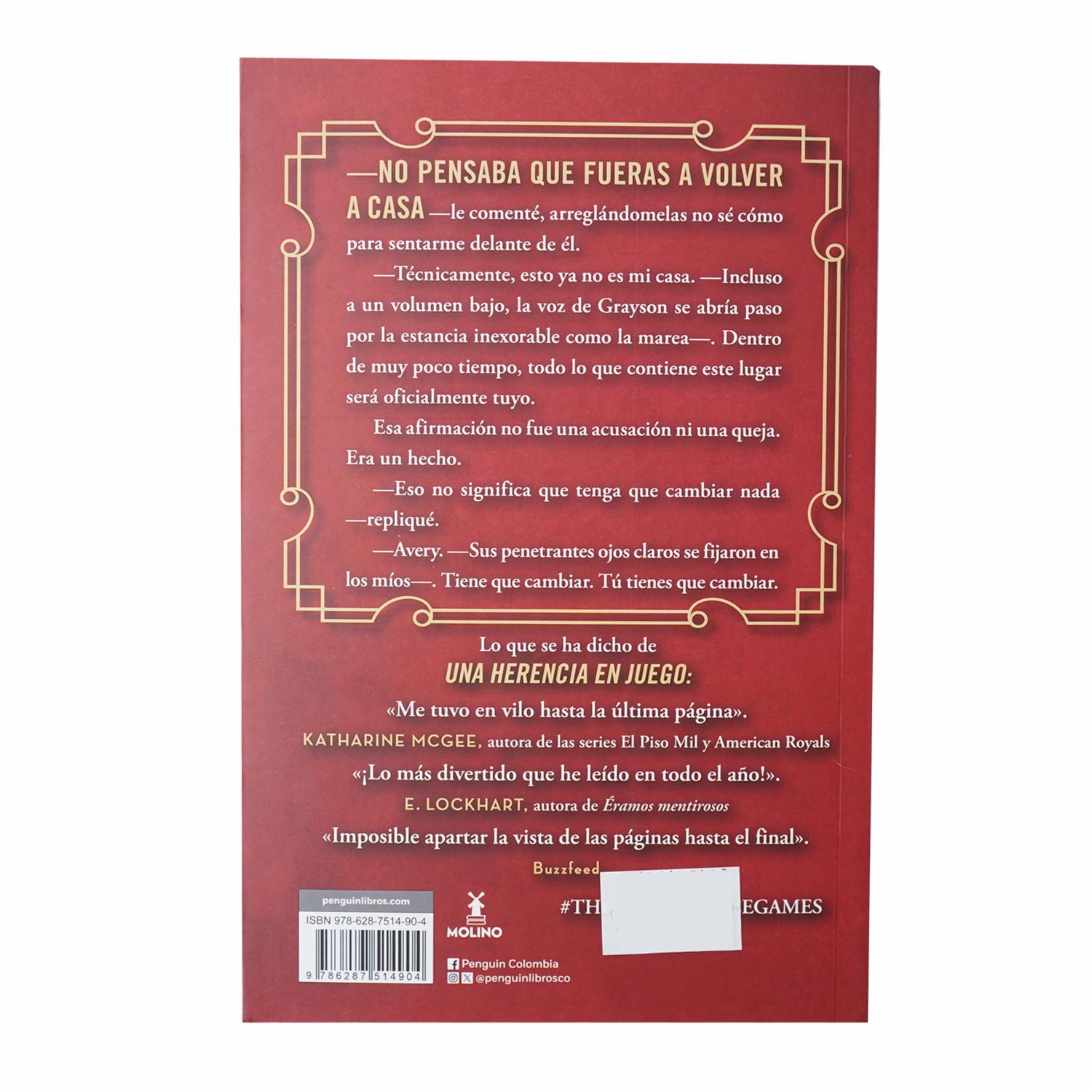 Libro Una Herencia En Juego 3 La Jugada Final MOLINO 458 Páginas - Imagen 2