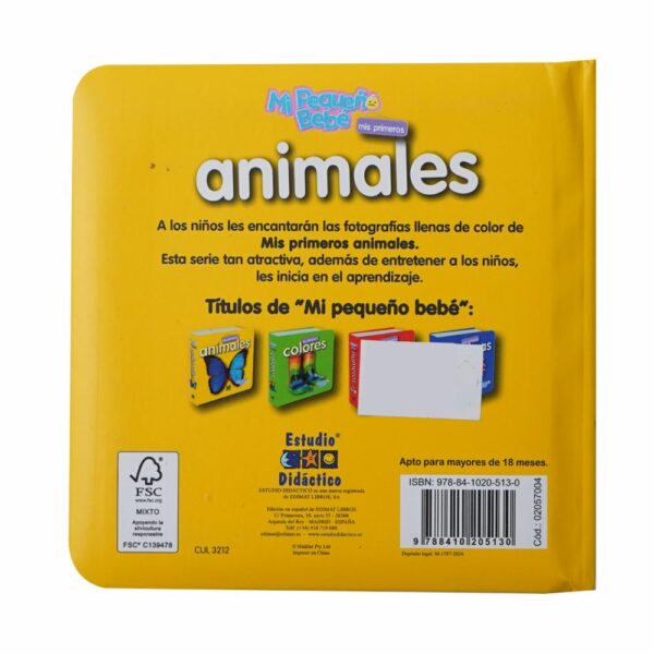 Libros Mis Primeros Animales EDIMAT 25 Páginas - Imagen 2
