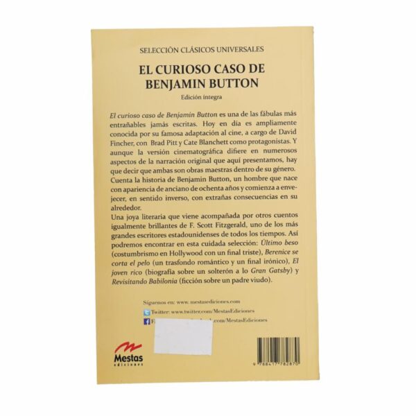 Libro El Curioso Caso De Benjamín Button MESTAS 187 Páginas - Imagen 2