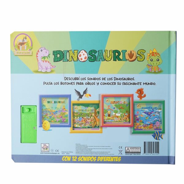 Libros Tesoro De Sonidos Dinosaurios MR.BOOKS 10 Páginas - Imagen 2
