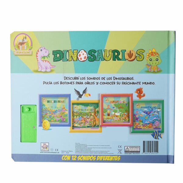 Libros Tesoro De Sonidos Dinosaurios MR.BOOKS 10 Páginas - Imagen 2