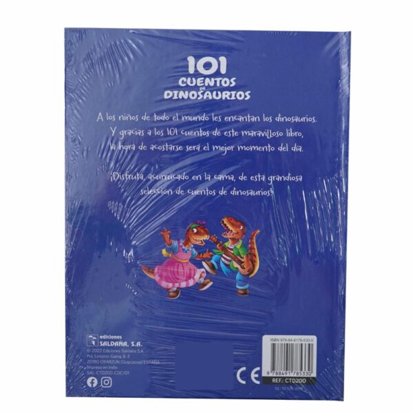 Libro 101 Cuentos De Dinosaurios EDICIONES SALDAÑA 127 Páginas - Imagen 2