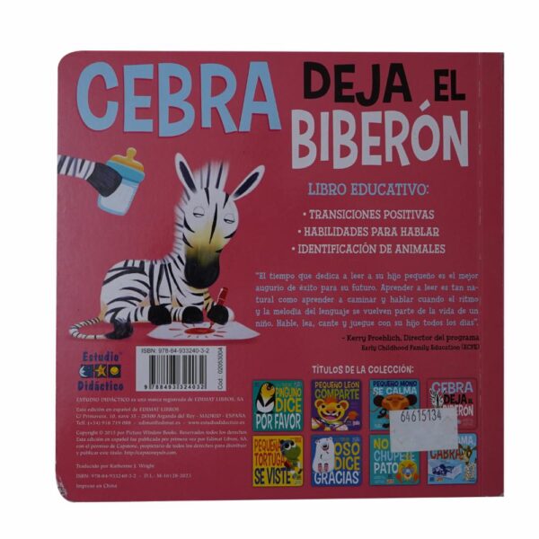Libro La Cebra Deja El Biberón ESTUDIO DIDACTICO 15 Páginas - Imagen 2