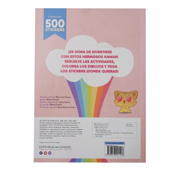 Libros 500 Stickers Kawaii GUADAL 32 Páginas - Imagen 2