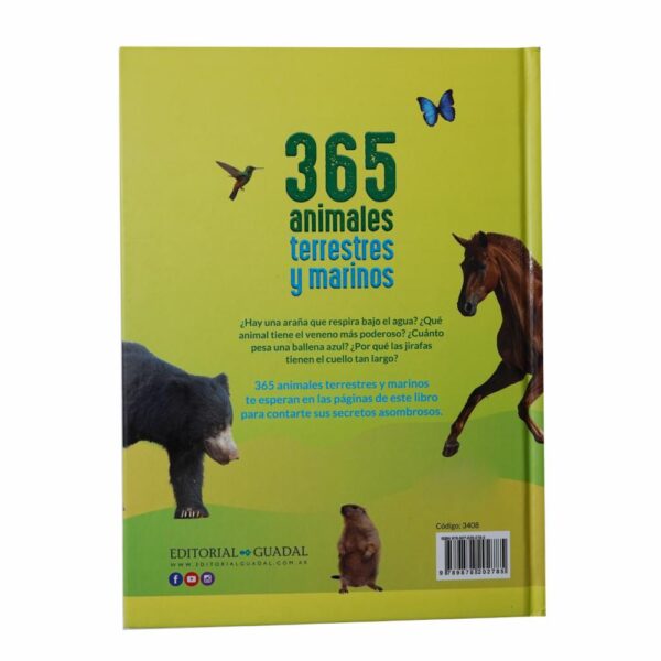 Libro 365 Animales Terrestres Y Marinos MR.BOOKS 383 Páginas - Imagen 2