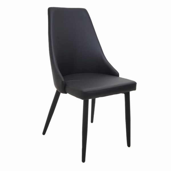 Silla Negra Pata Metal HY Textil Y Metal - Imagen 2