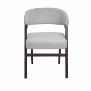 Silla De Comedor De Base Curva Gris MOBILIA Madera