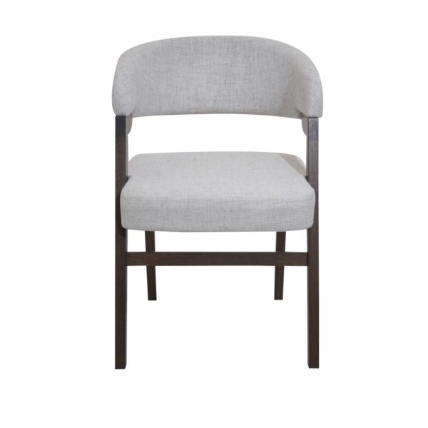 Silla De Comedor De Base Curva Gris MOBILIA Madera