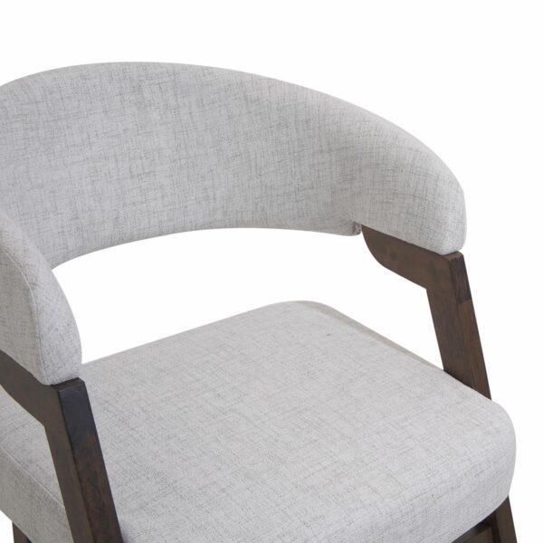 Silla De Comedor De Base Curva Gris MOBILIA Madera - Imagen 5
