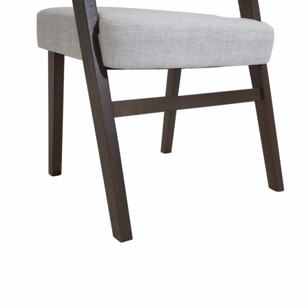 Silla De Comedor De Base Curva Gris MOBILIA Madera - Imagen 6