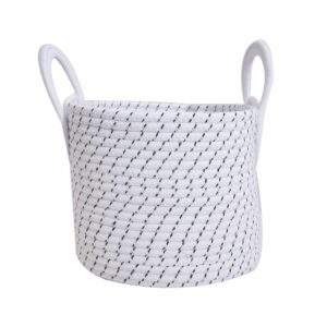 Cesta De Mimbre Suave Con Agarradera Blanca FREE HOME Pequeño