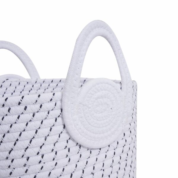 Cesta De Mimbre Suave Con Agarradera Blanca FREE HOME Pequeño - Imagen 2