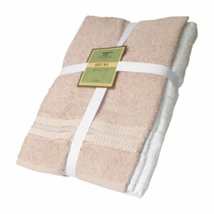 Set De Toallas Amirach Blanco Con Rosa CANNON