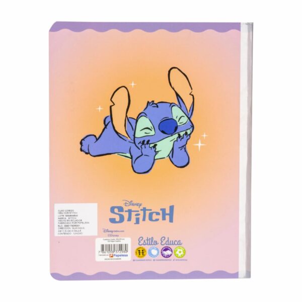 Cuaderno Cosido De Cuadros Diseño Stitch DISNEY 100 Hojas - Imagen 2