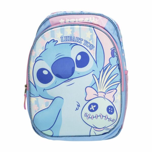 Mochila Escolar Stitch Celeste DISNEY 40X28X12 CM