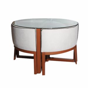 Juego De Comedor Elelgant Beige MUEBLES GALLARDO 4 Puetos