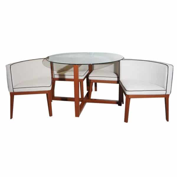 Juego De Comedor Elelgant Beige MUEBLES GALLARDO 4 Puetos - Imagen 2