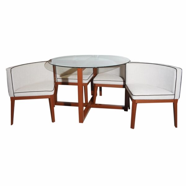 Juego De Comedor Elelgant Beige MUEBLES GALLARDO 4 Puetos - Imagen 2