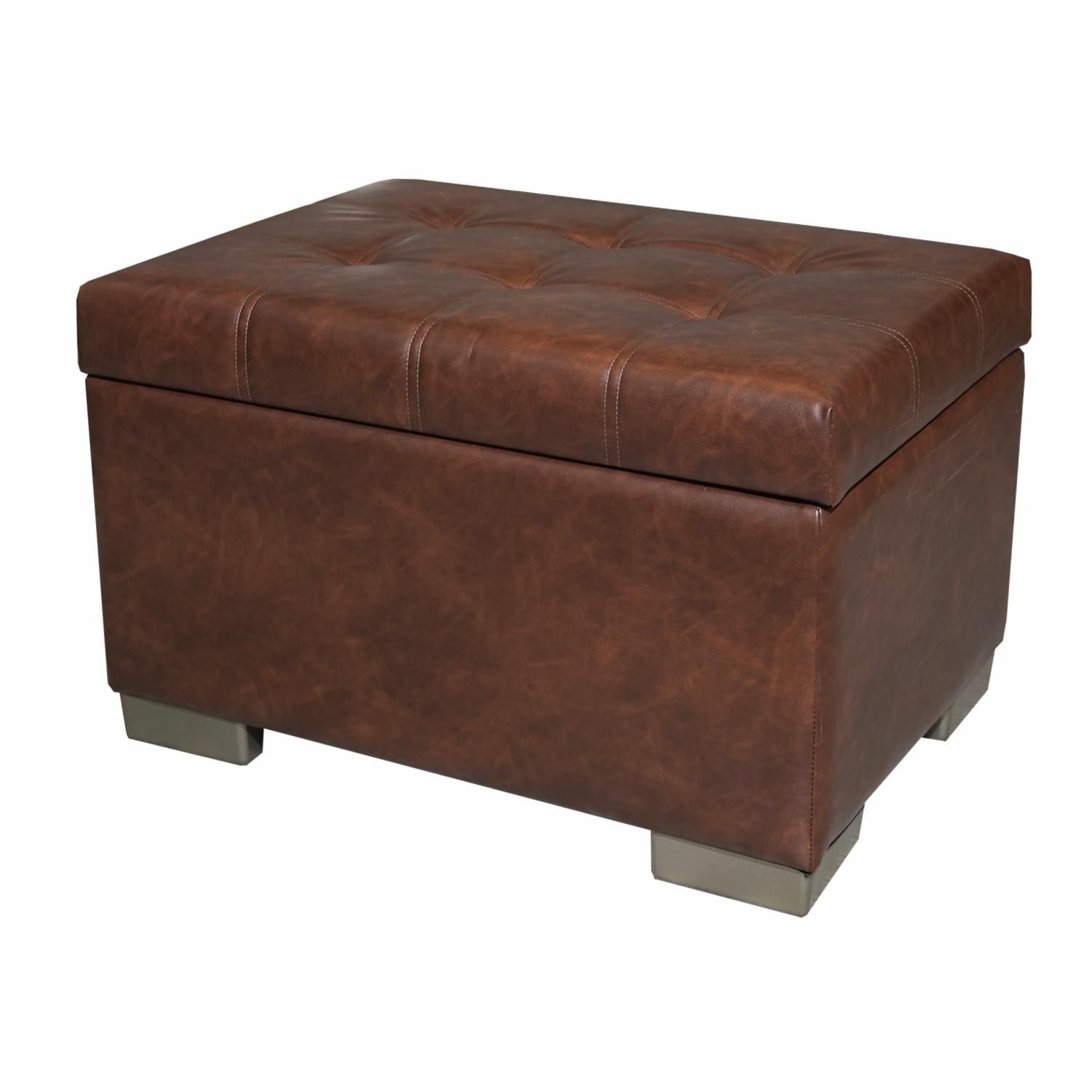 Ottoman Baúl Cappuccino CHAIDE Textil - Imagen 3