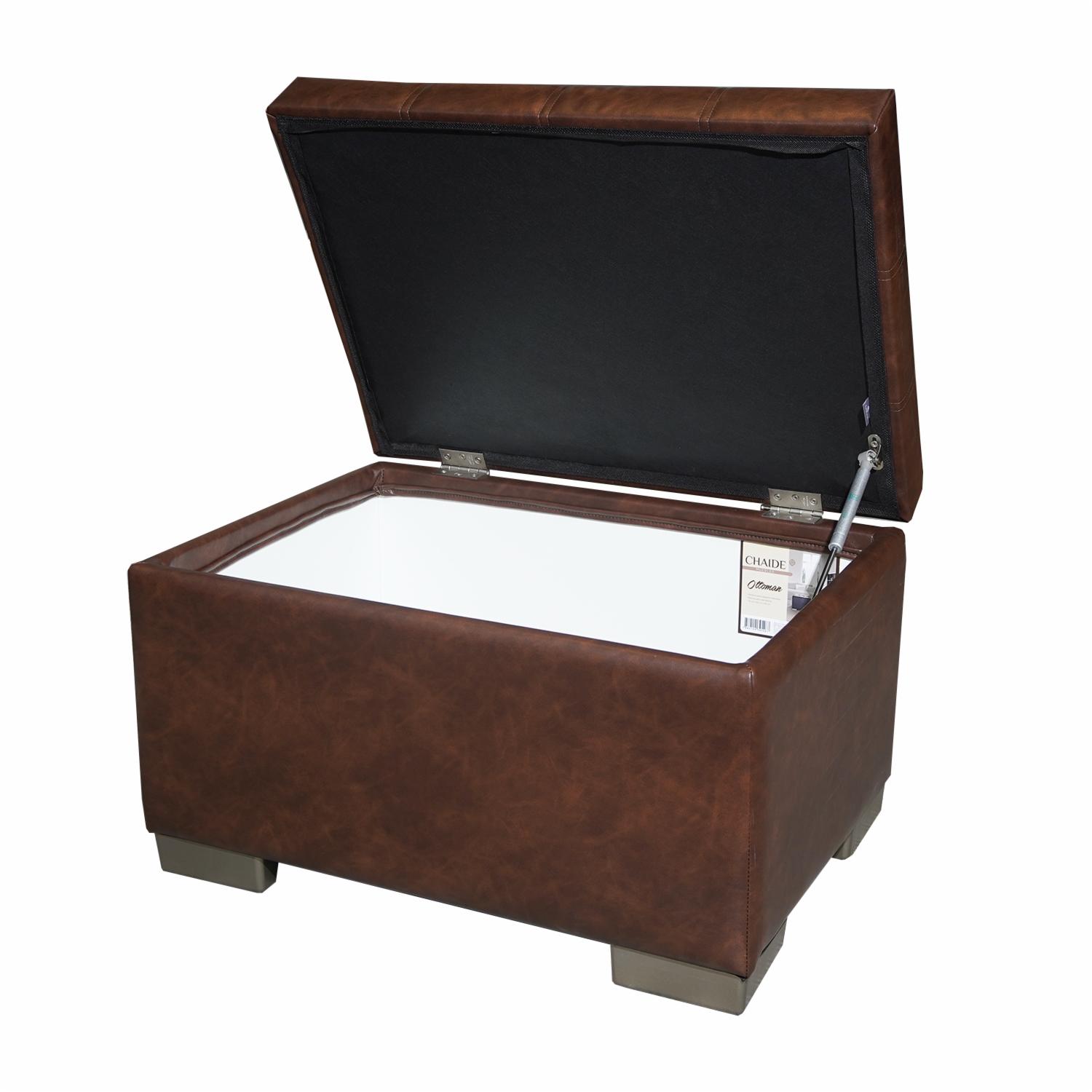 Ottoman Baúl Cappuccino CHAIDE Textil - Imagen 4