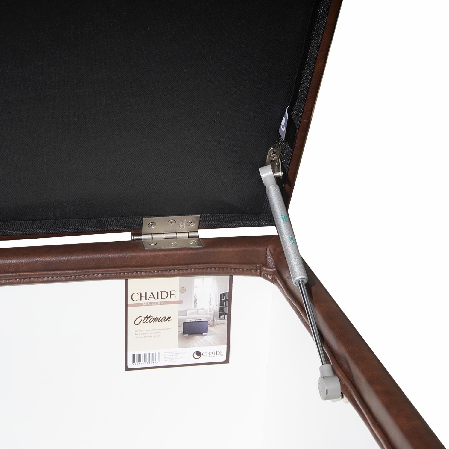 Ottoman Baúl Cappuccino CHAIDE Textil - Imagen 8