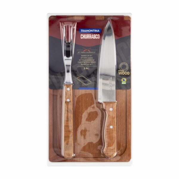 Utensilios Para Barbacoa Churrasco Kit TRAMONTINA X 3 Uds