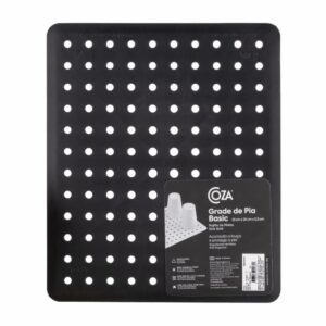Tapete Para Fregadero De Plástico Negro CAZA 33 X 28 X 0,3 Cm