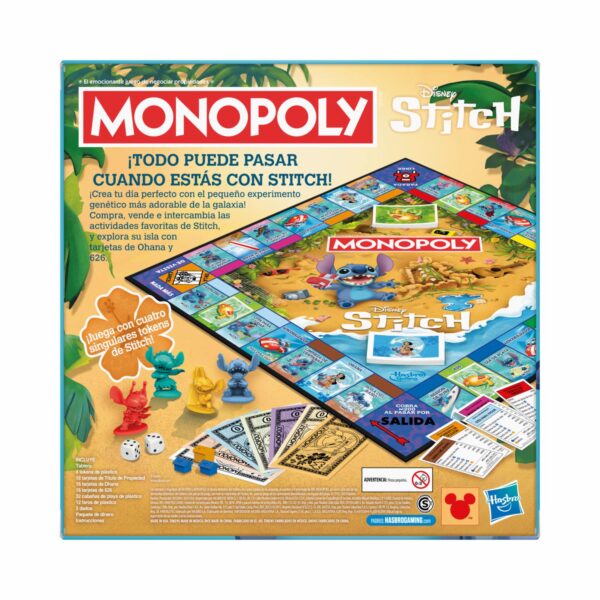 Juego De Mesa Monopoly Stitch HASBRO 2 - 4 Jugadores - Imagen 2