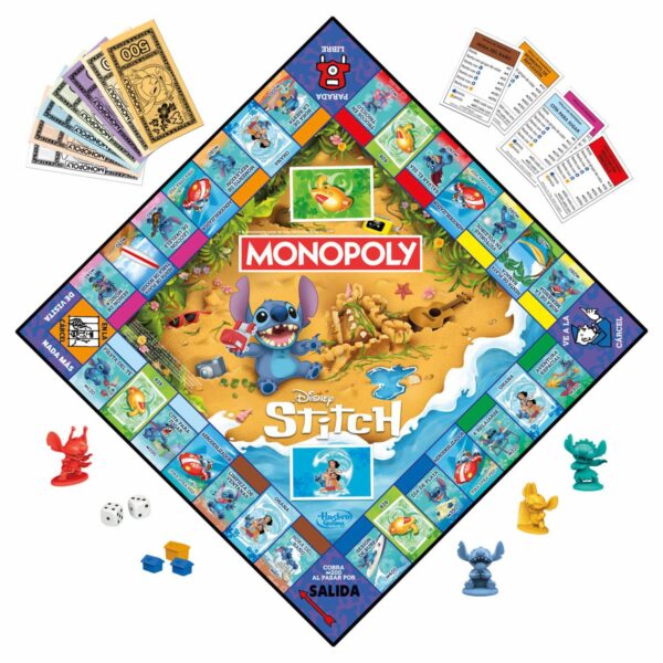 Juego De Mesa Monopoly Stitch HASBRO 2 - 4 Jugadores - Imagen 5