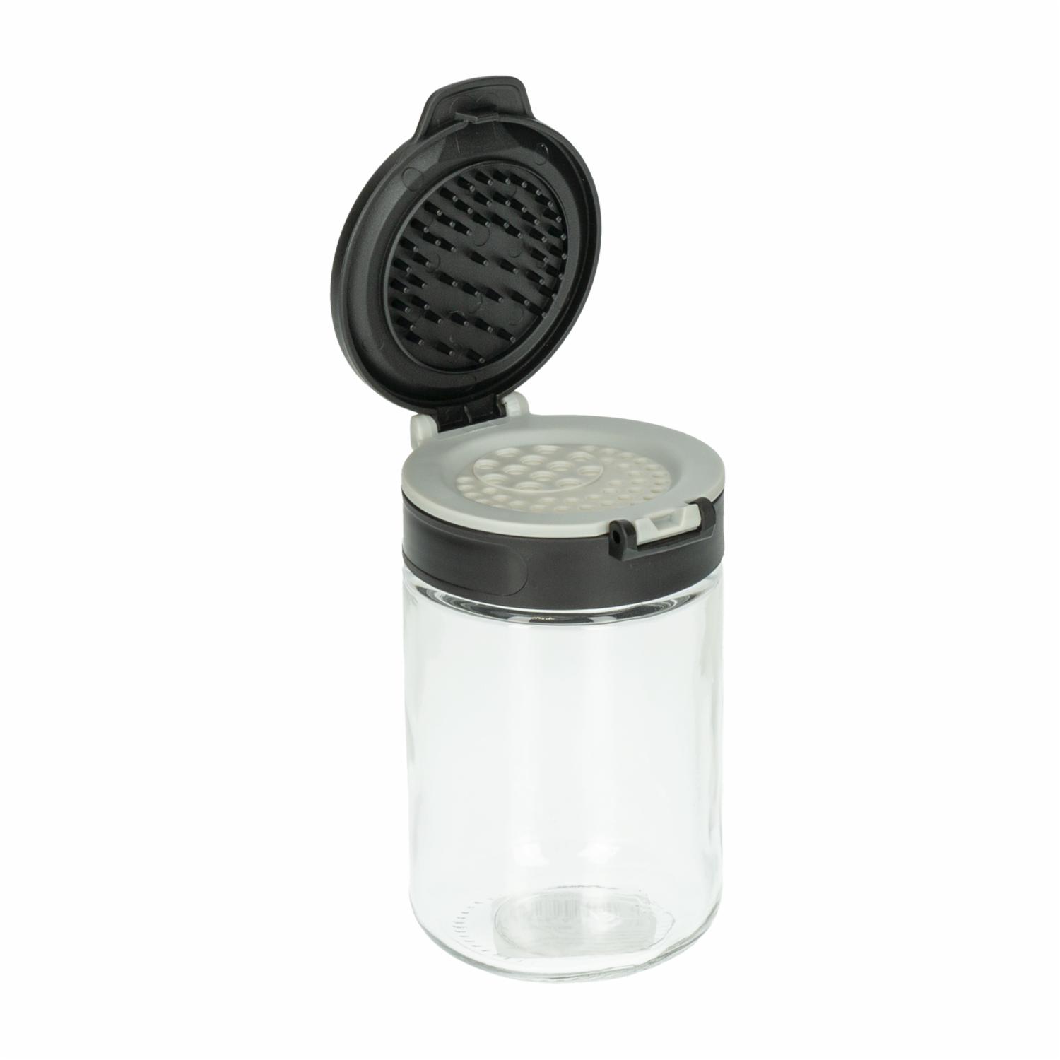 Condimentero Doble Tapa Transparente ELEMENTAL KITCHEN 200 ML