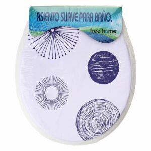 Asiento De Inodoro Círculos Azules FREE HOME 1 Pieza