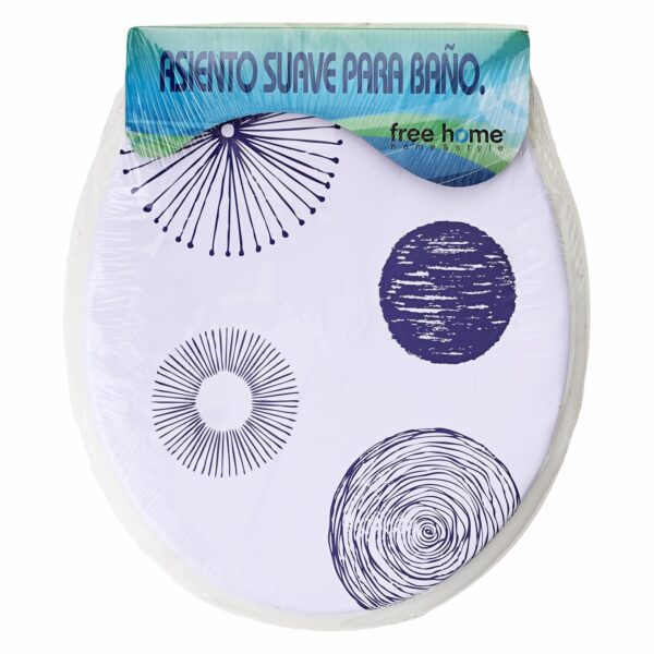Asiento De Inodoro Círculos Azules FREE HOME 1 Pieza