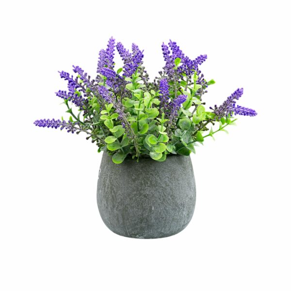 Maceta Con Flor Morada Artificial GUANGDONG XINXIN Unidad - Imagen 2