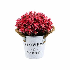 Maceta Con Flor Roja Artificial GUANGDONG XINXIN Unidad