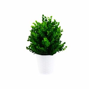 Maceta Blanca Con Hoja Verde Artificial GUANGDONG XINXIN Unidad
