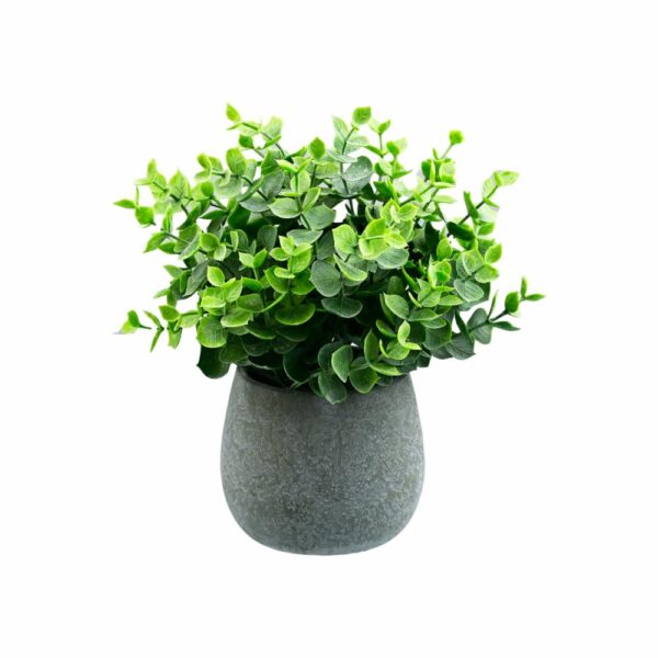 Maceta Gris Con Hoja Verde Artificial GUANGDONG XINXIN Unidad - Imagen 2