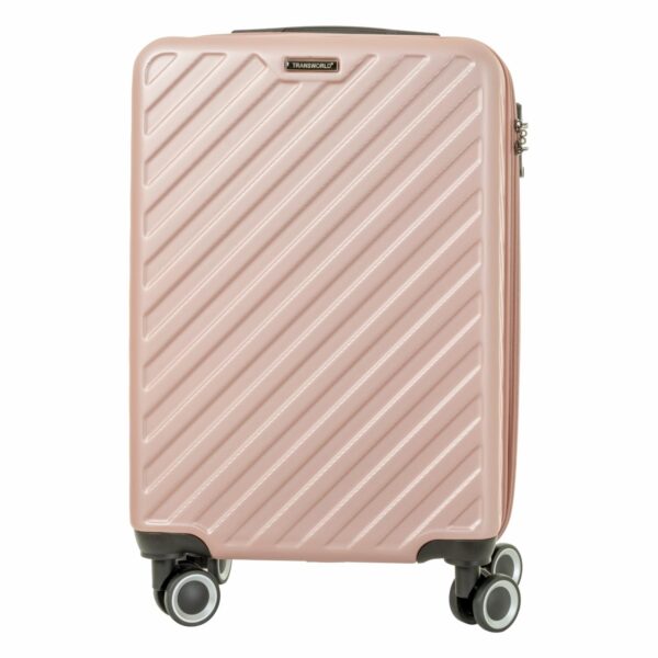 Maleta De Viaje Trolley Rosado TRANSWORLD 59x37x21 Cm