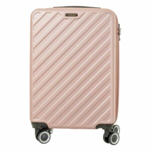 Maleta De Viaje Trolley Rosado TRANSWORLD 59x37x21 Cm