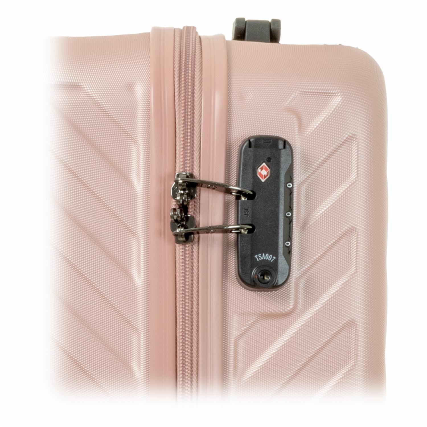 Maleta De Viaje Trolley Rosado TRANSWORLD 59x37x21 Cm - Imagen 3