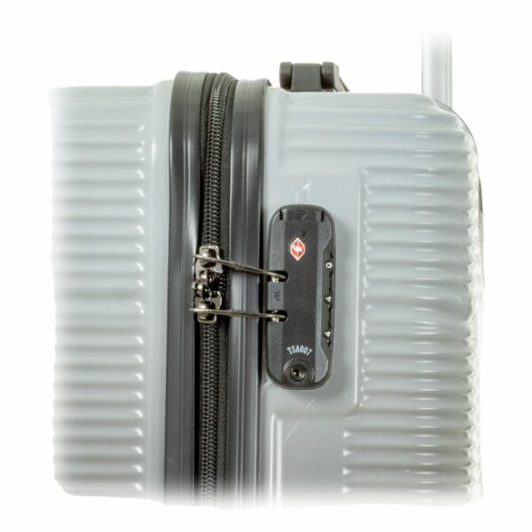 Maleta De Viaje Trolley Plateada TRANSWORLD LUGGAGE 59x37x21 Cm - Imagen 3