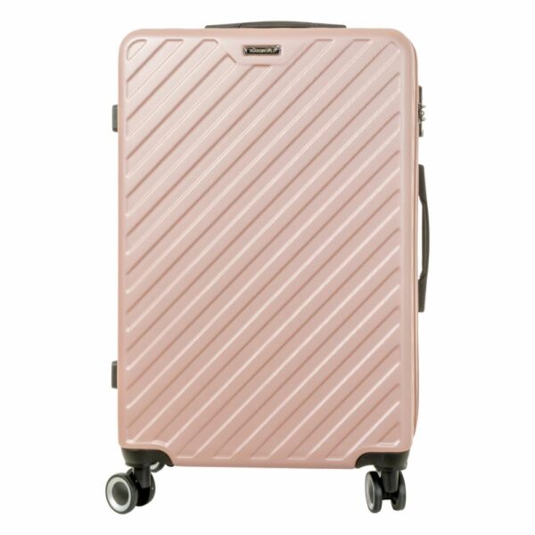 Maleta De Viaje Trolley Rosado TRANSWORLD LUGGAGE 71x44x24 Cm