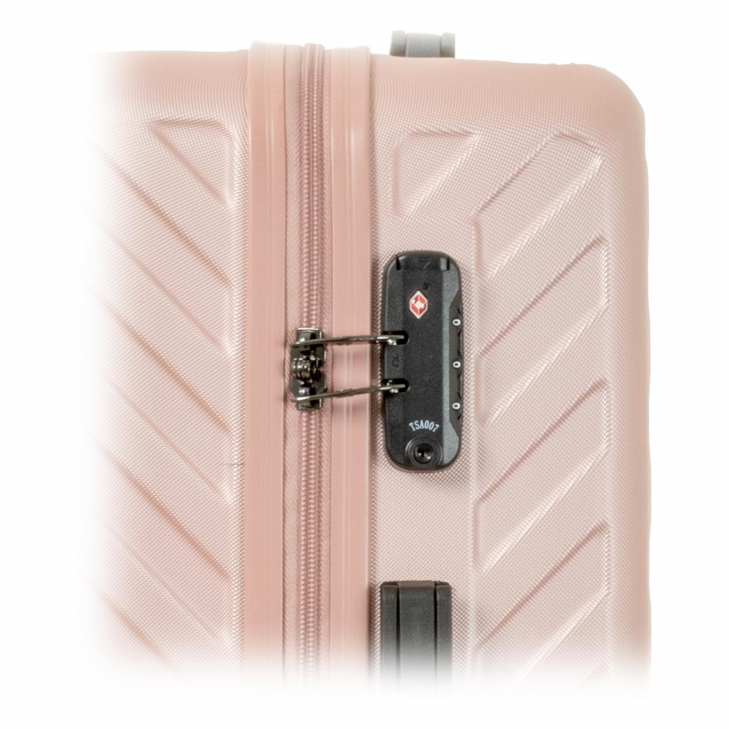 Maleta De Viaje Trolley Rosado TRANSWORLD 71x44x24 Cm - Imagen 3